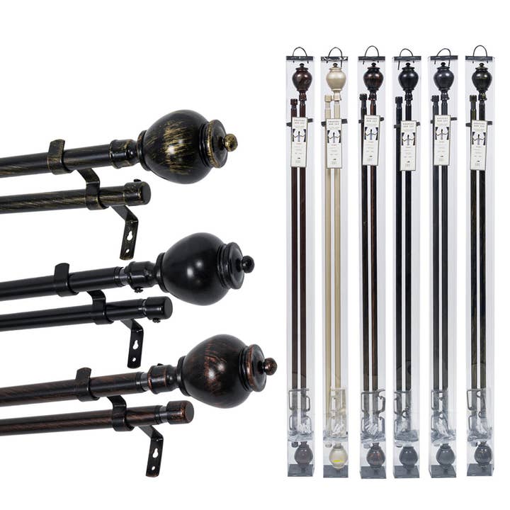 Elegant Home Collection Drapery Rod Set 48'' X84'' Style 6 for wholesale by Deluxe Import Trading