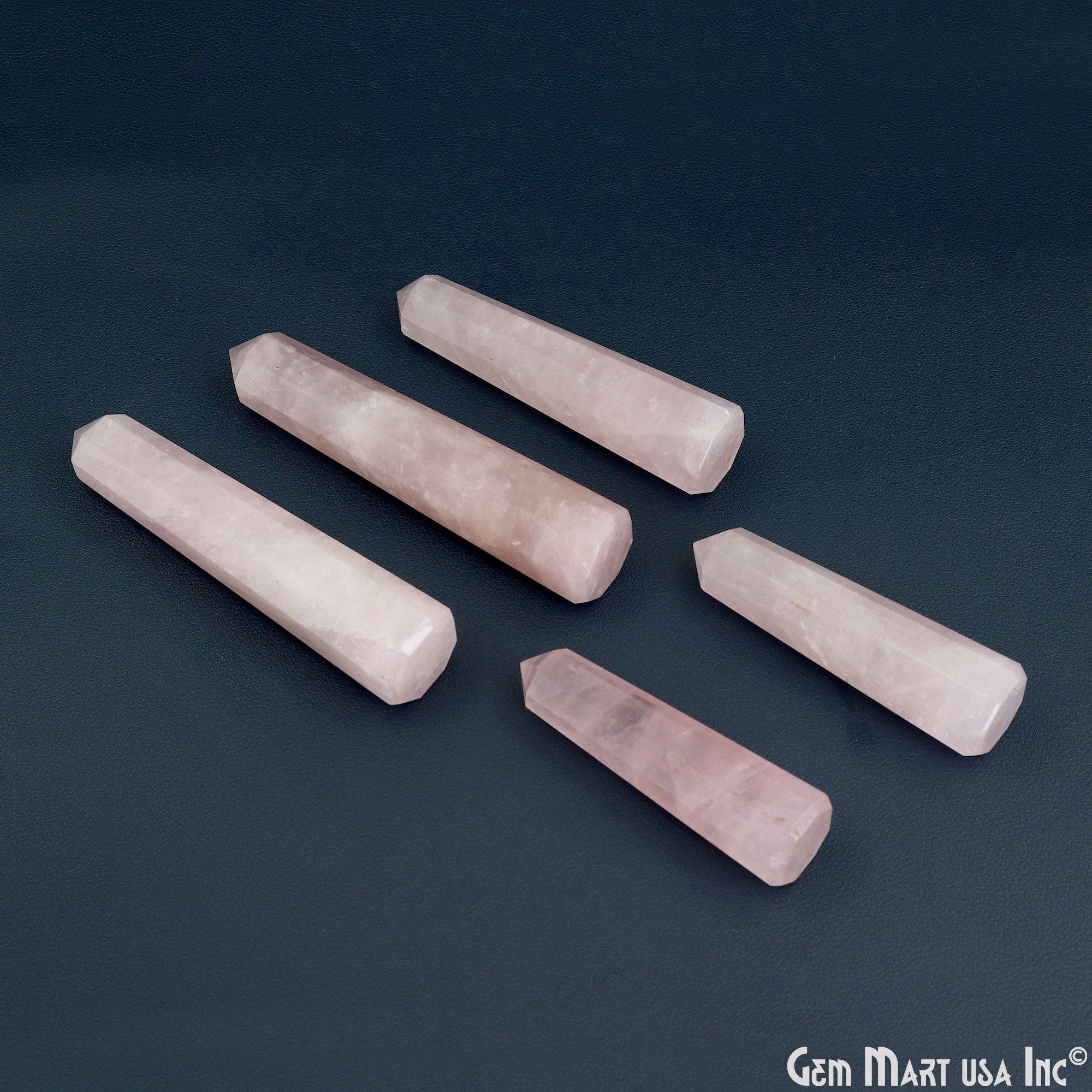GemMartUSA - Vente Pierre et cristal de spiritualité - Tour de cristal géante en quartz rose, 2 à 3 pouces2