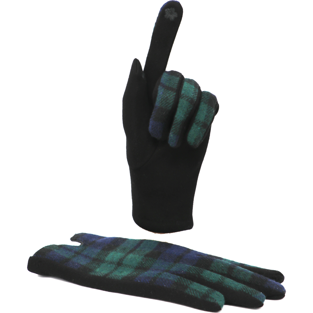 Alba Wholesale - Wholesale Gloves - Women's - Tartan Touchscreen Gloves4