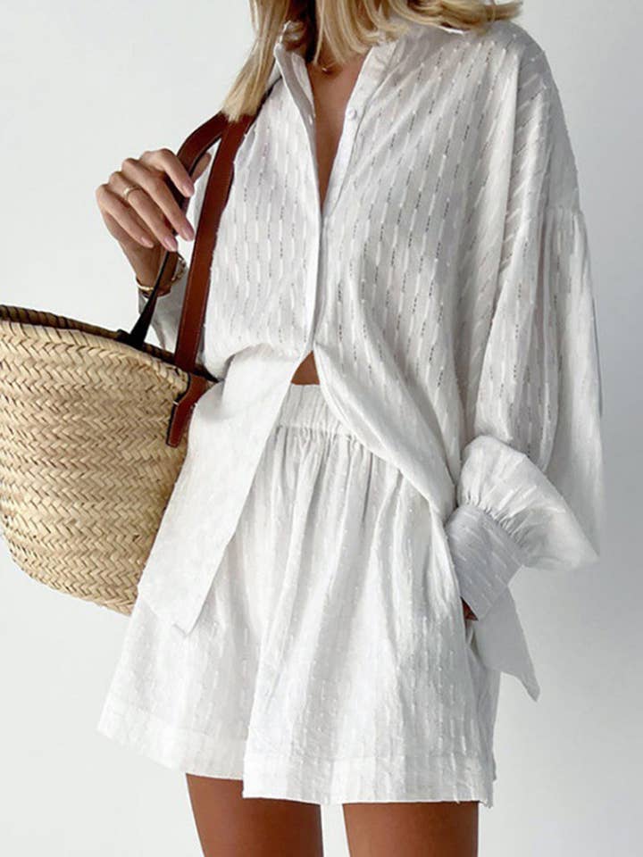 Ensemble chemise boutonnée et short uni #2 pour la vente par AZSHOP Trading LLC