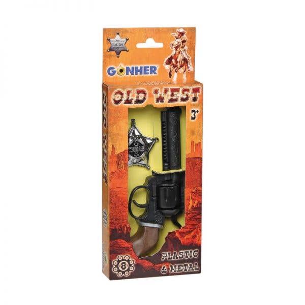GonherCapGuns.com - Wholesale Toy Set - Kids - Kids Old West Filigreed 8-Shot Cap Gun & Star Badge Set