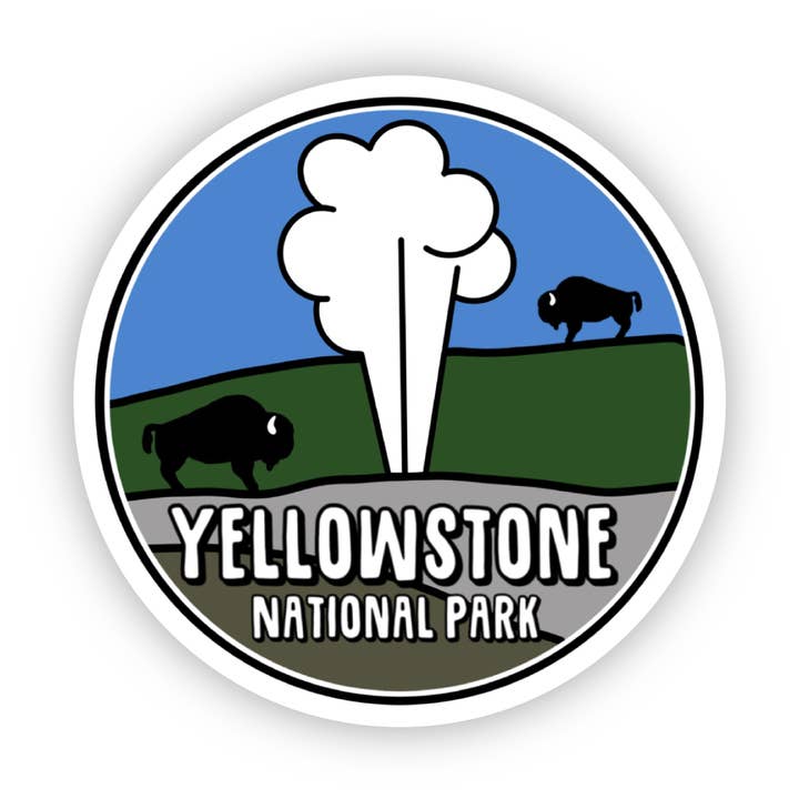 Adesivo Parco Nazionale di Yellowstone | Old Faithful per la vendita all'ingrosso da parte di Jones Sticker Co