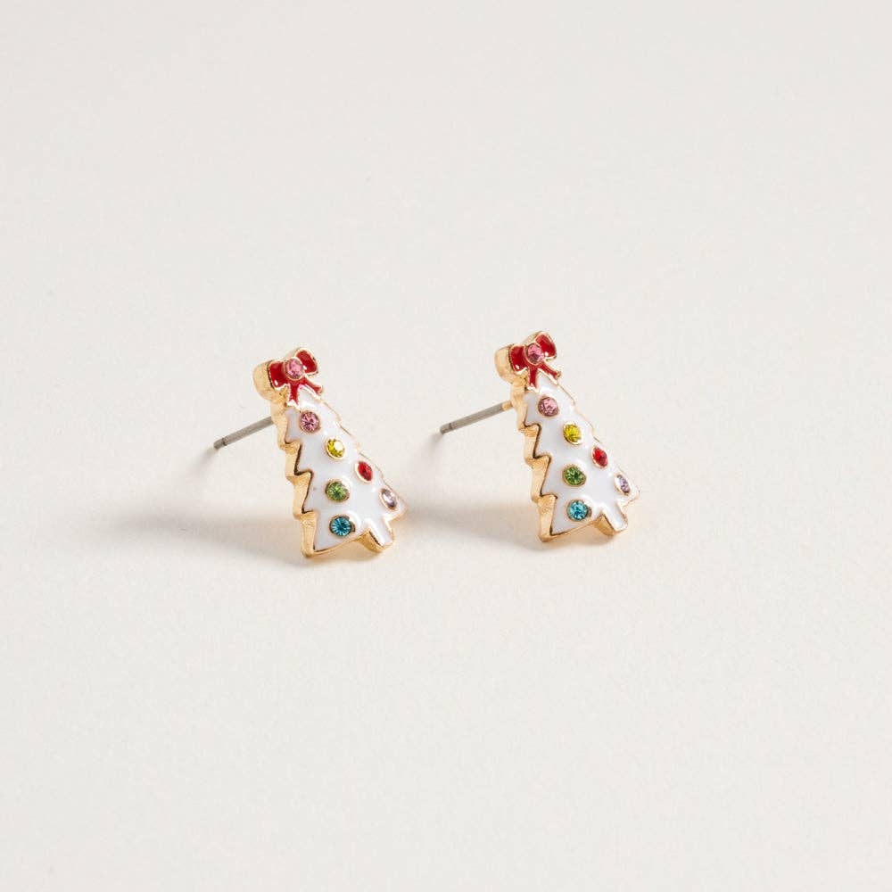 Designature New York - Wholesale Stud/Post Earrings - Christmas Tree with Pearl Rhinestone Post Earrings11