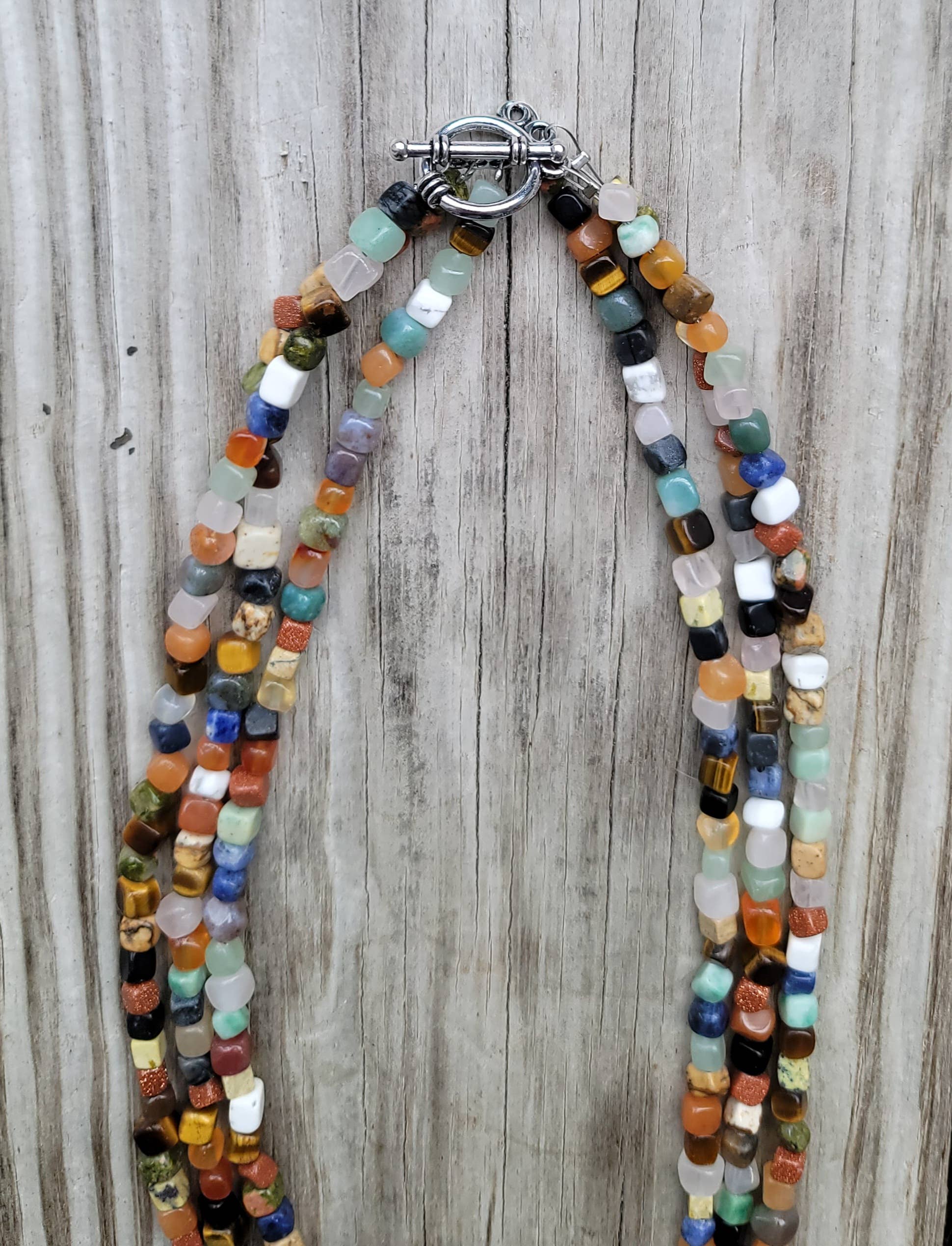 Horse Spirit Studio - Wholesale Choker/Collar - Natural gemstones 3 strand choker Native Southwest handmade 1
