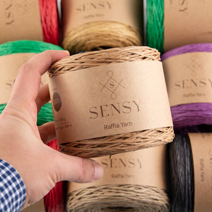 Sensy - Venta al por mayor Hilos - Sensy Hilo de rafia 100 % papel, 250 m (274 yd)13