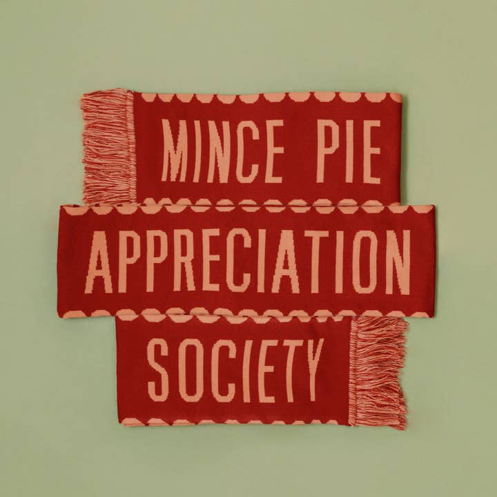 Alphabet Bags – wholesale Halsduk - Unisex – Mince Pie Appreciation Society - Roststickad halsduk