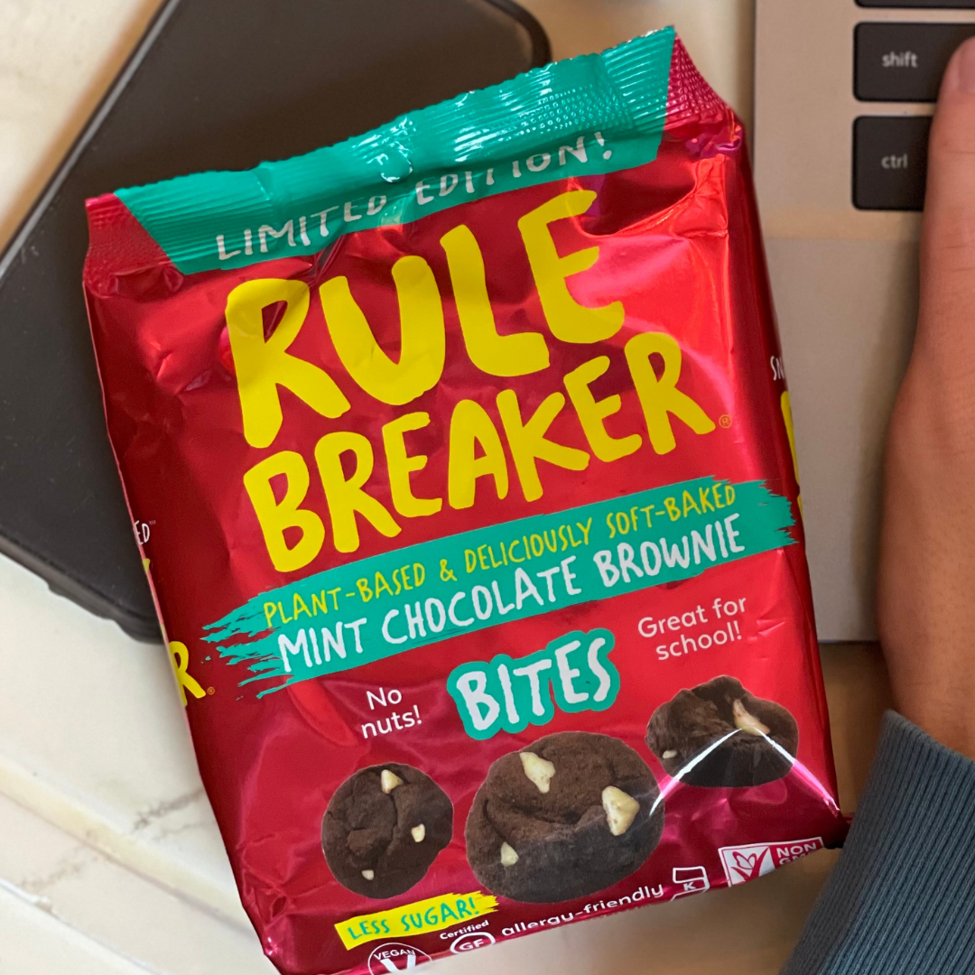Rule Breaker Snacks - Wholesale Brownie - Mint Chocolate Bites 4-oz Bag – Allergen-Free, GF5