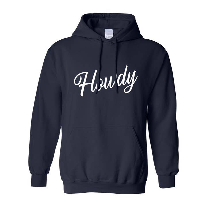 Howdy Script Hoodie for wholesale by Made in Texas Co.