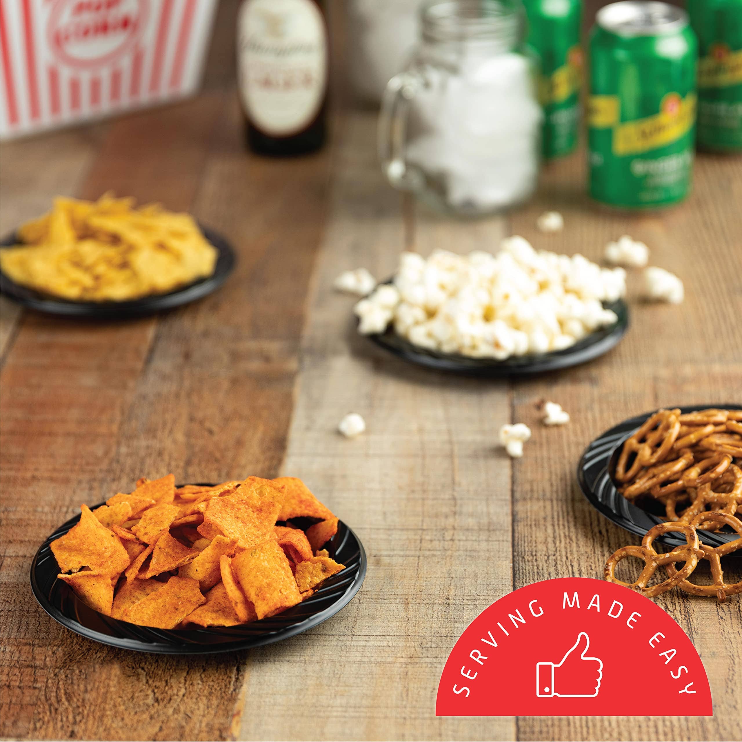 Framo - Wholesale Disposable Plate - 6 Inch Disposable Black Plastic Plates In Bulk By Framo3