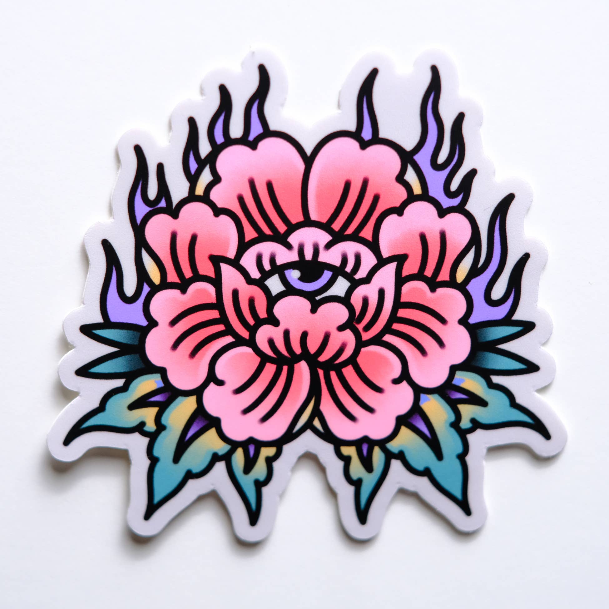 Vortex Souvenir - Wholesale Sticker - Flower Tattoo Flash Inspired Sticker1