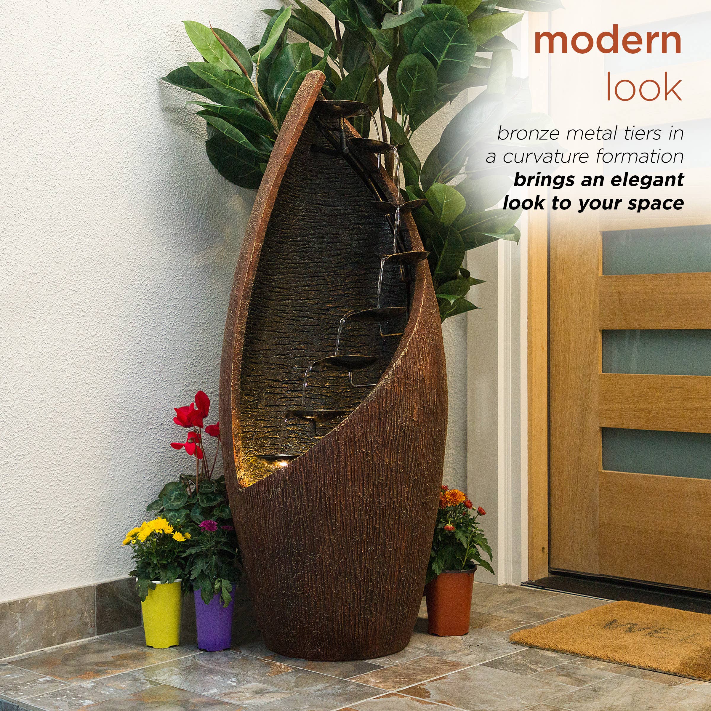 Alpine Corporation - Wholesale Outdoor Ornament/Decor - Alpine Corporation Eight Spiraling Tiered Fountain5