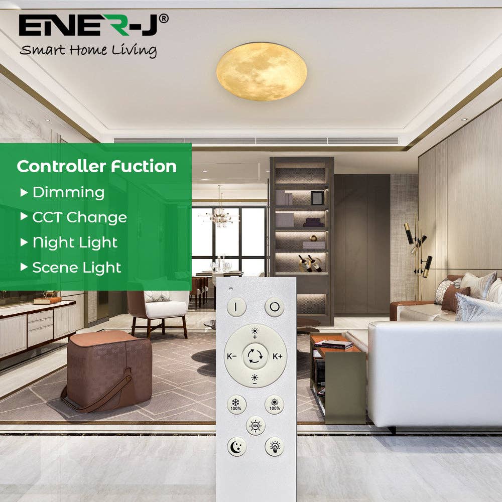 ENER-J – wholesale Chandelier/hanging light – 72W Double Layer Moon Ceiling/Wall Light with Remote6