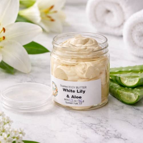 WHIPPED BODY BUTTER - White Lily & Aloe for wholesale by Sweet Scent