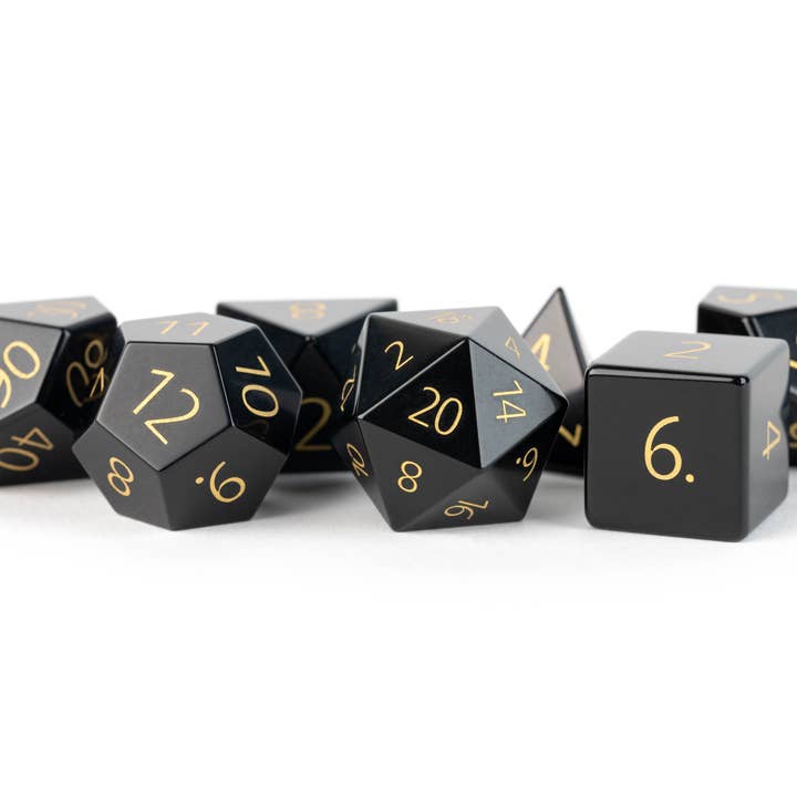 FanRoll by Metallic Dice Games - Wholesale Dice - PREMIUM Engraved Gemstone Dice (18 Options)3