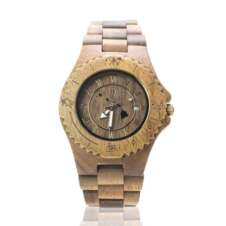 Bean & Vanilla - Wholesale Wrist Watch - Men's - Sailor - Koa Wood
