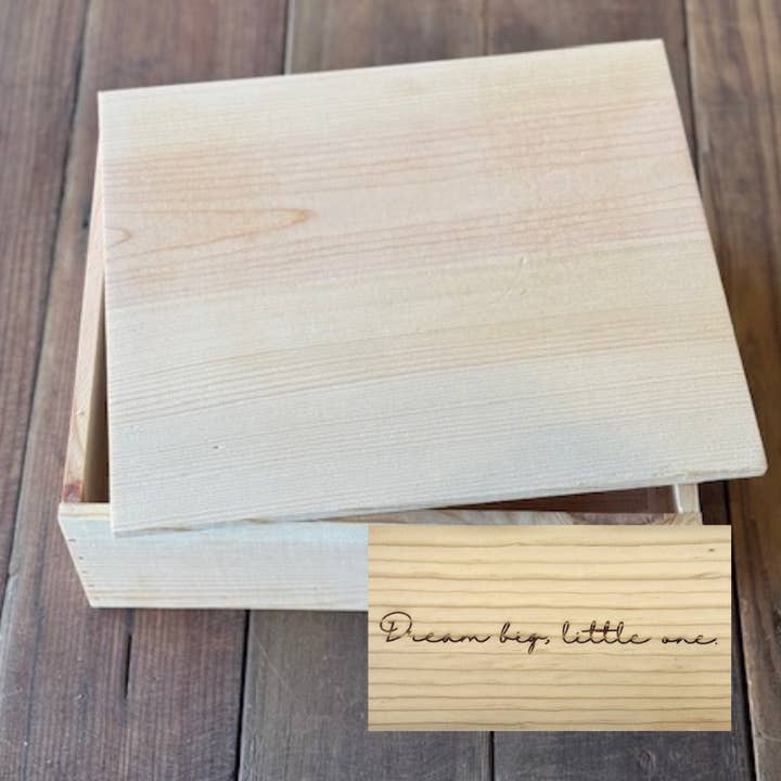 The Woodland Wood Box "DREAM BIG LITTLE ONE" for wholesale by Mill 54