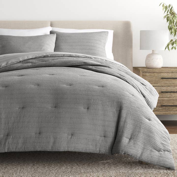 ienjoy Home - Wholesale Bedding Set - Waffle Textured 3 Piece Down Alternative Comforter Set25