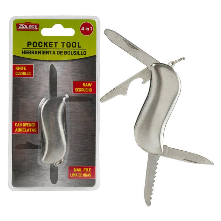 Deluxe Import Trading - Wholesale Pocket Knife/Holder - 4 in 1 Pocket Knife