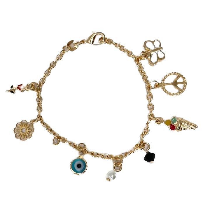 Multi Charm Bracelet for wholesale by Jack and Jewelz