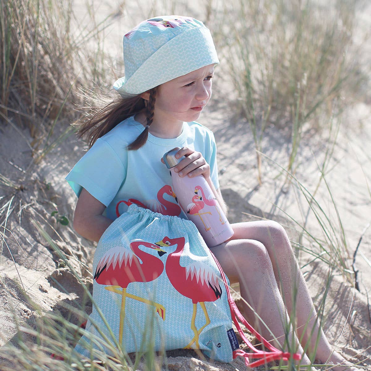 Coq En Pate - Wholesale Bucket Hat - Kids - Baby and child bucket hat in organic cotton Flamingo Pink3