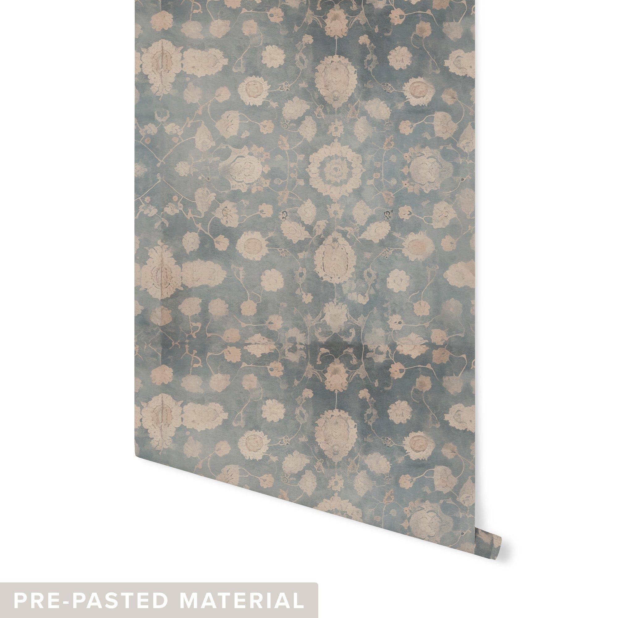 Blue Medallion Wallpaper for wholesale on Faire0