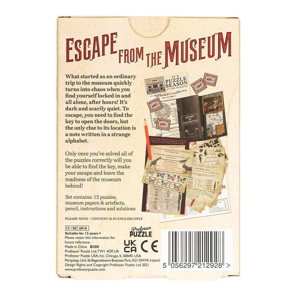 Professor Puzzle USA, Inc. - Wholesale Board Game - Escape from the Museum (D.8)7
