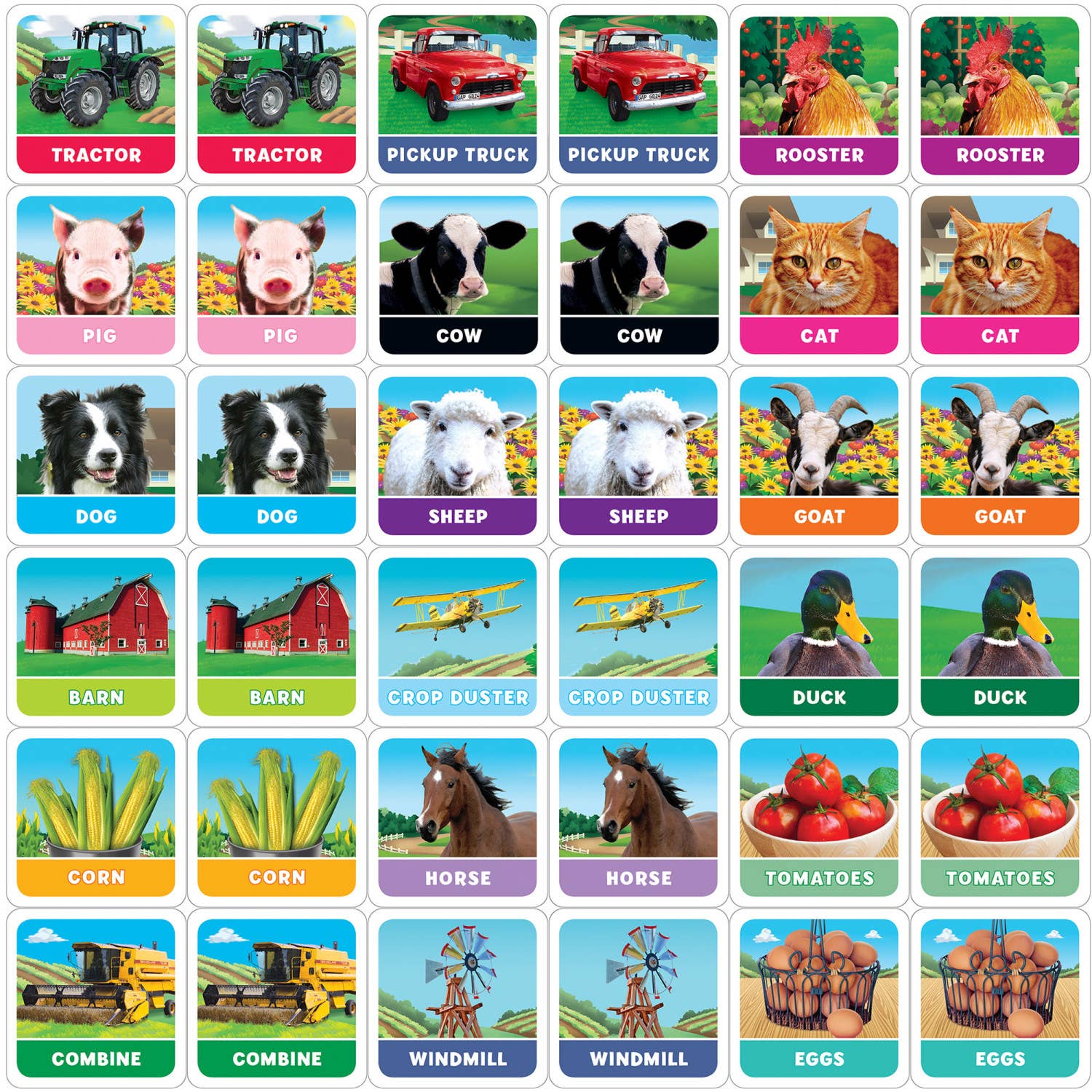 Masterpieces Puzzles - Wholesale Brain Game - Kids - Old MacDonald's Farm Matching Game1