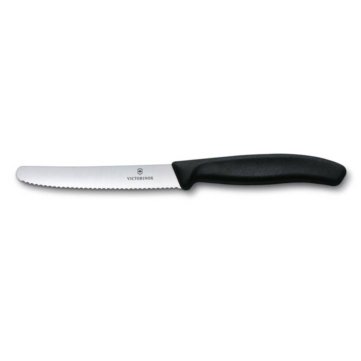 Kadra Kitchenware - Wholesale Kitchen/Utility Knife - Victorinox Swiss Classic 4.5" Serrated Tomato Knife