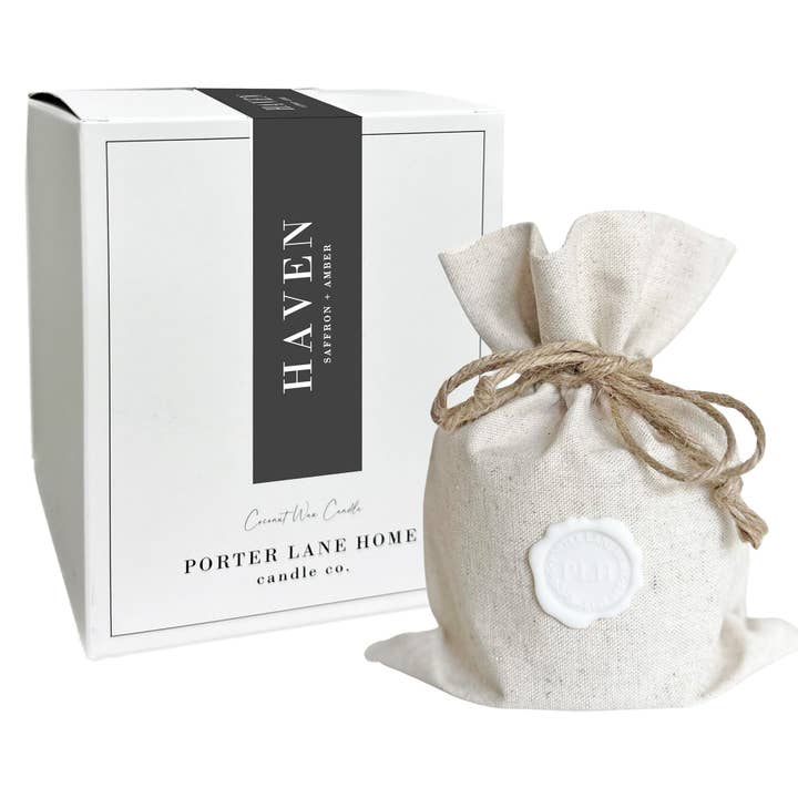 Porter Lane Home - Wholesale Jar/Filled Candle - HAVEN | Saffron + Amber Candle | Signature Collection