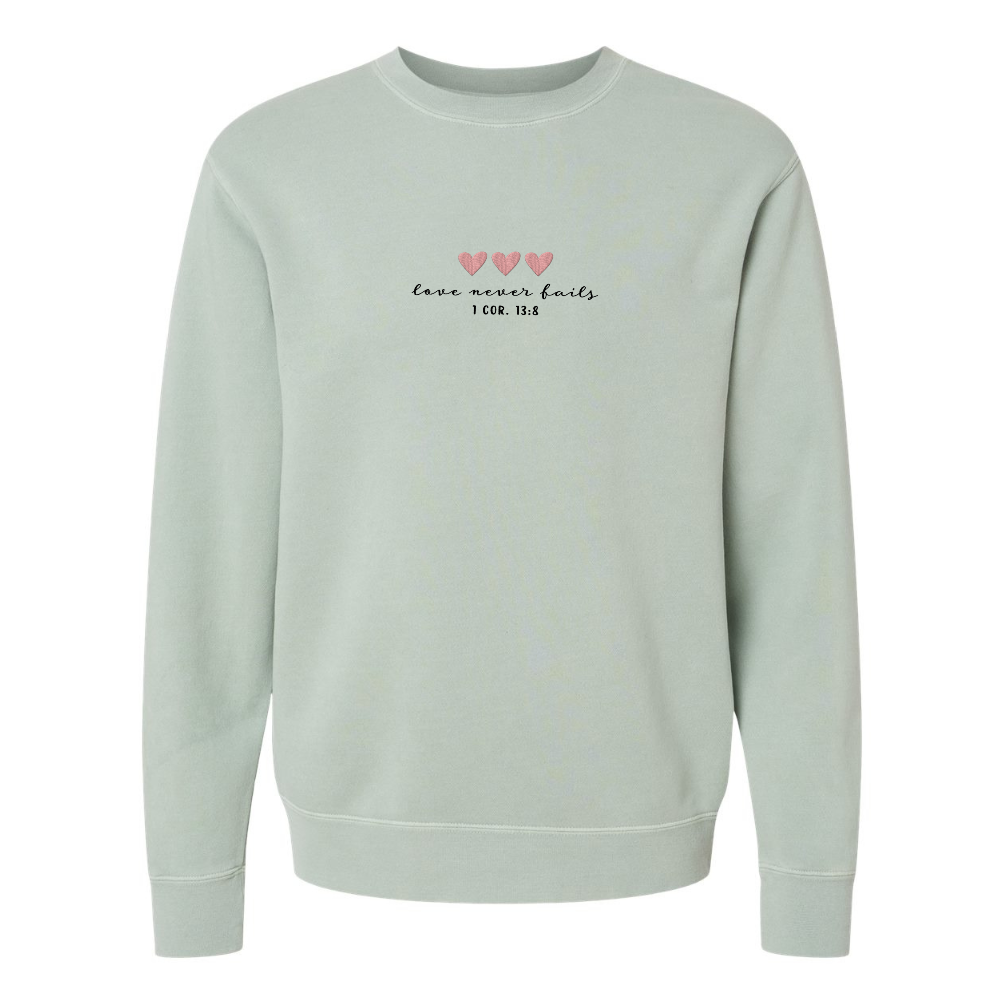 Scripted Pearl - Vente Sweat-shirt à imprimés – femme - Sweat-shirt Love Never Fails avec cœur brodé pour la Saint-Valentin11
