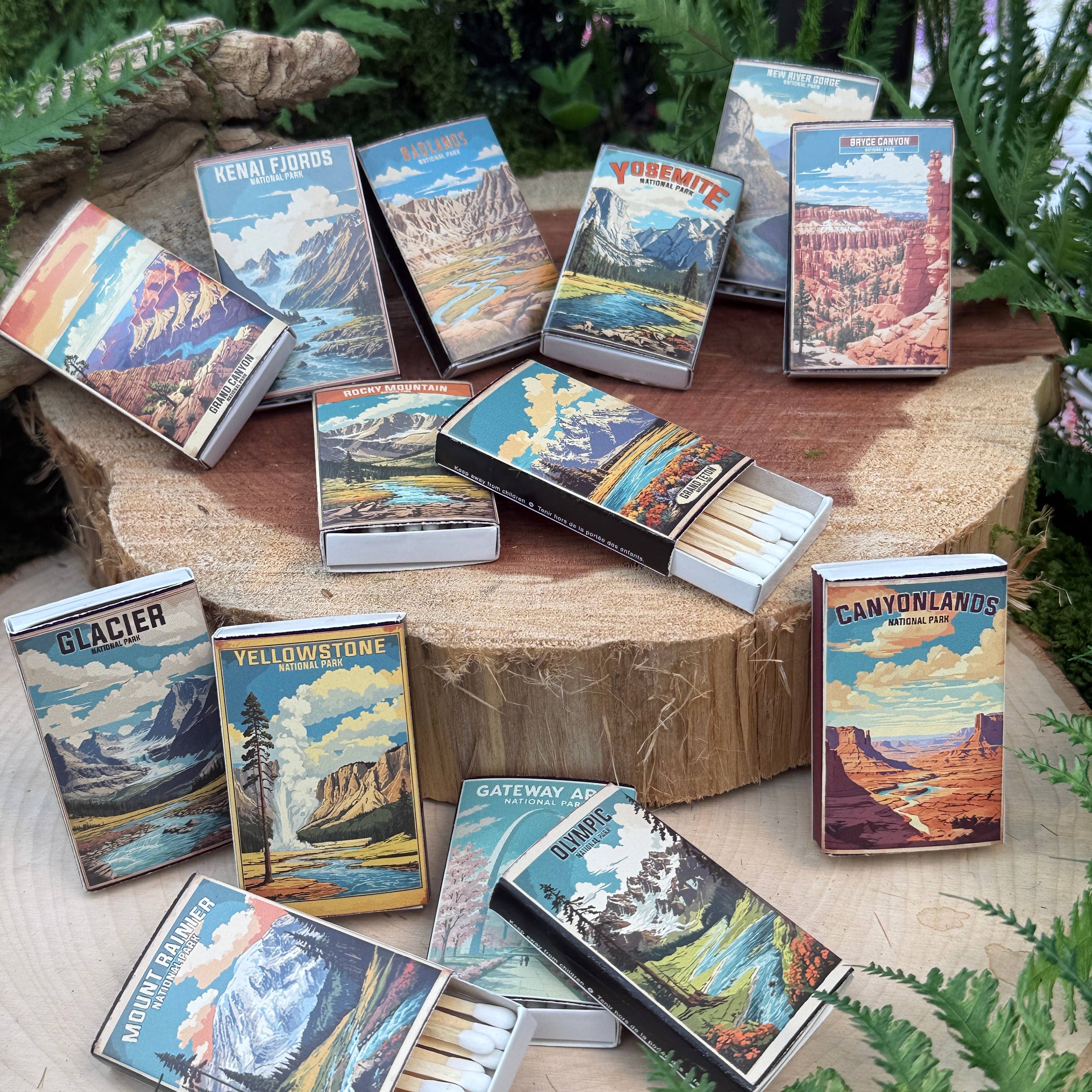 National Parks and Beyond - Wholesale Matches - Mount Rainier National Park Vintage-looking Matchboxes3