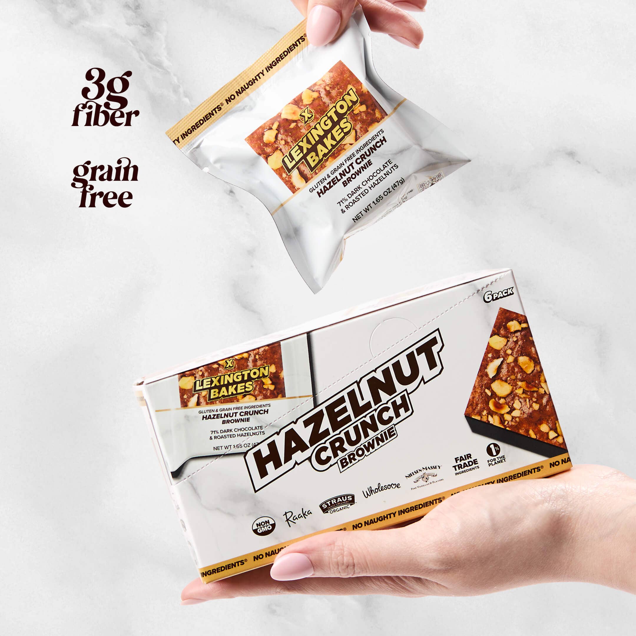 LEXINGTON BAKES - Wholesale Brownie - Hazelnut Crunch Brownies • 6 Pack3