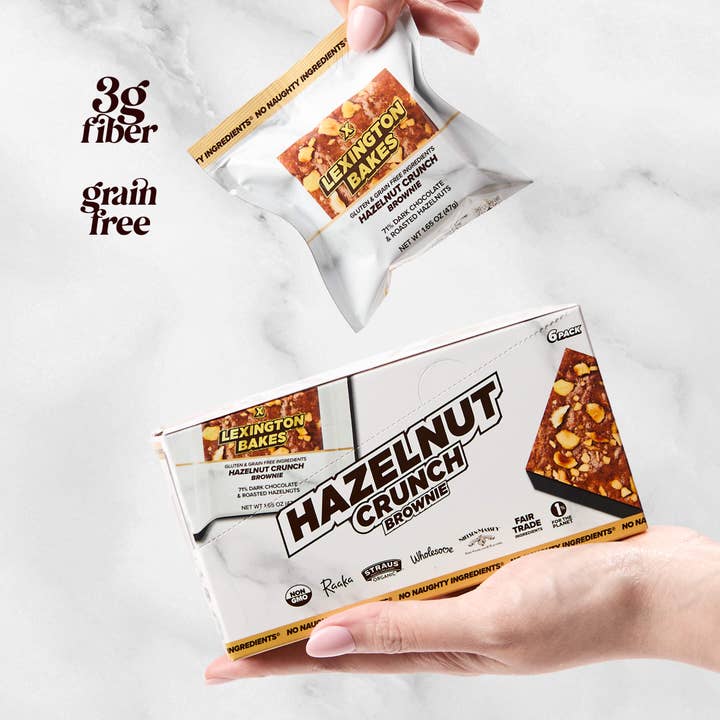 LEXINGTON BAKES - Wholesale Brownie - Hazelnut Crunch Brownies • 6 Pack3