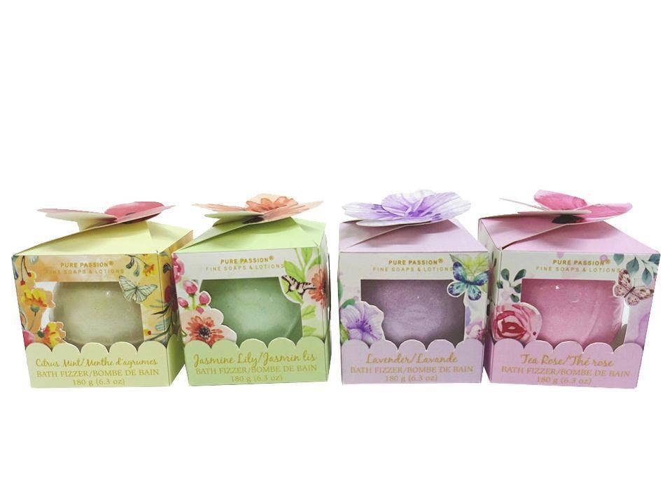 Bodico - Wholesale Bath Bomb/Fizz - Pure Passion 180g  Fizzer Giftbox 4 Scents0