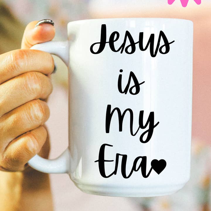 "Jesus is My Era" White Gloss Ceramic Mug 15oz | Jesus Collection by Love Tiffany for wholesale by LOVE TIFFANY