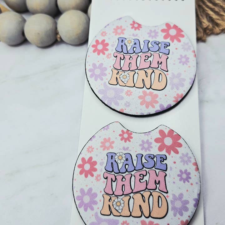 Woody Bee Creations - Wholesale Car Coaster - Women's - Raise Them Kind Car Coaster0
