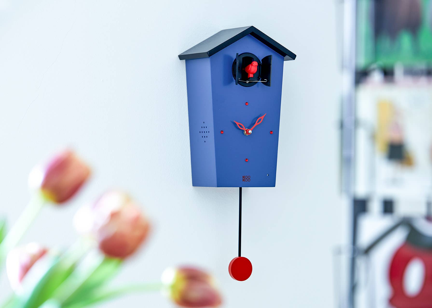 KooKoo GmbH - Wholesale Wall Clock - KOOKOO BirdHouse (black, white, blue, copper, teal, red)17