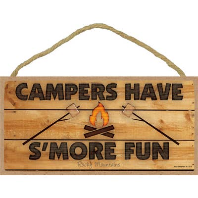 Campers Have S'more Fun Wood Plaque for wholesale by SJT Enterprises, Inc.