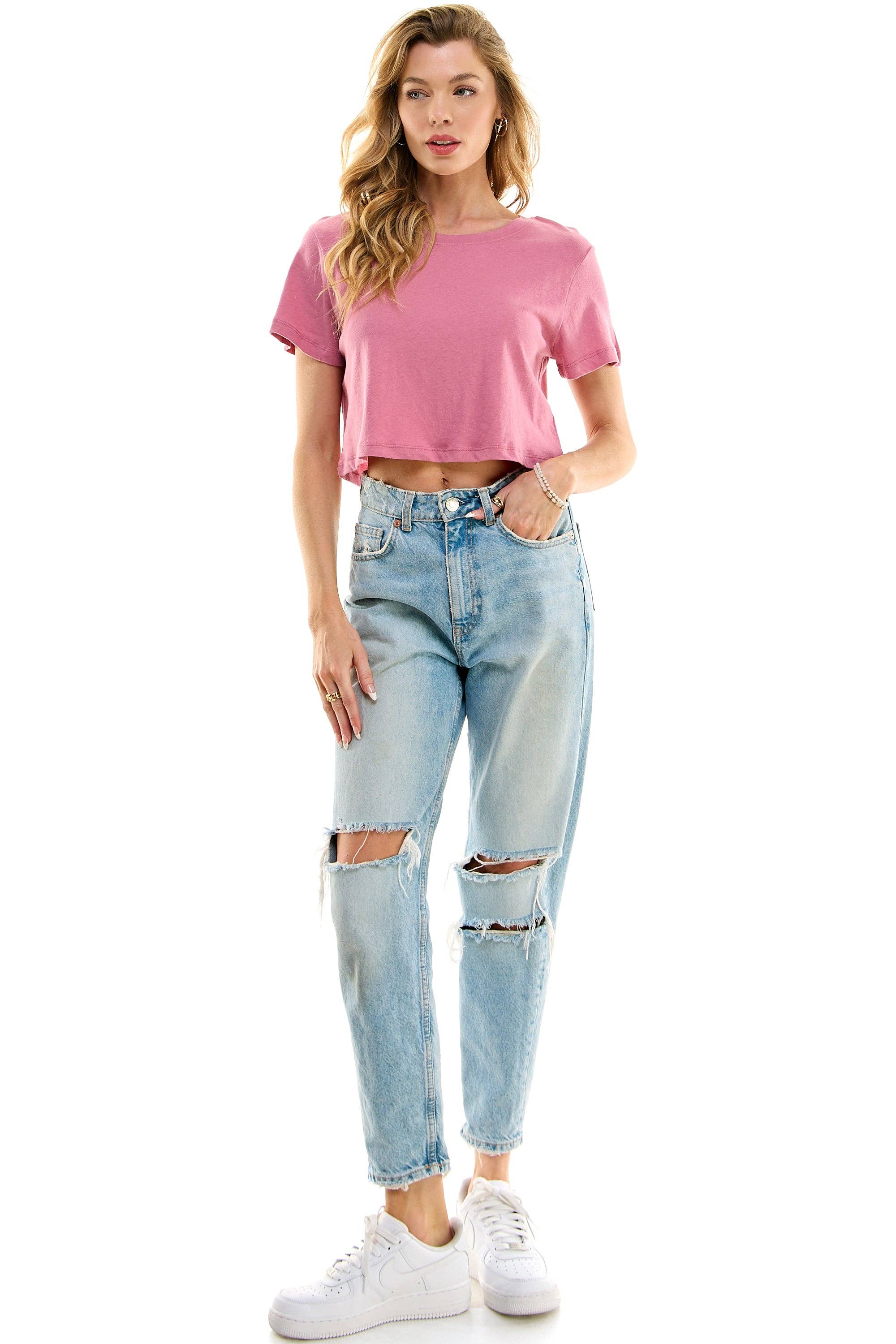 LOVING PEOPLE - Wholesale T-Shirt - Women's - Premium Cotton Crop Tees148