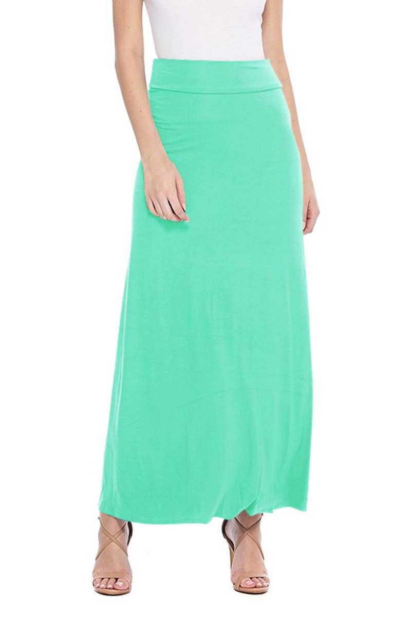 MOA COLLECTION - Wholesale Skirt - Women's - Women's Maxi Length Loose Fit Solid Skirt6