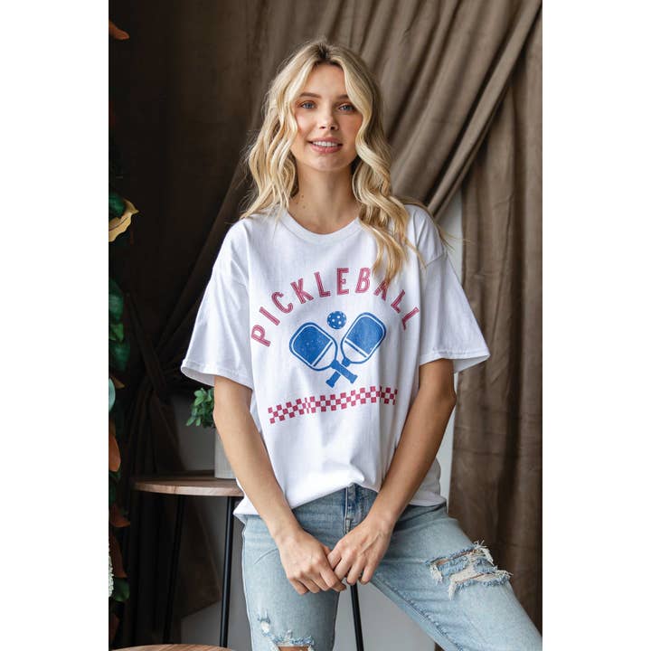 BLUME & CO. – wholesale T-shirts med screentryck – Dam – PICKLEBALL överdimensionerad grafisk t-shirt1