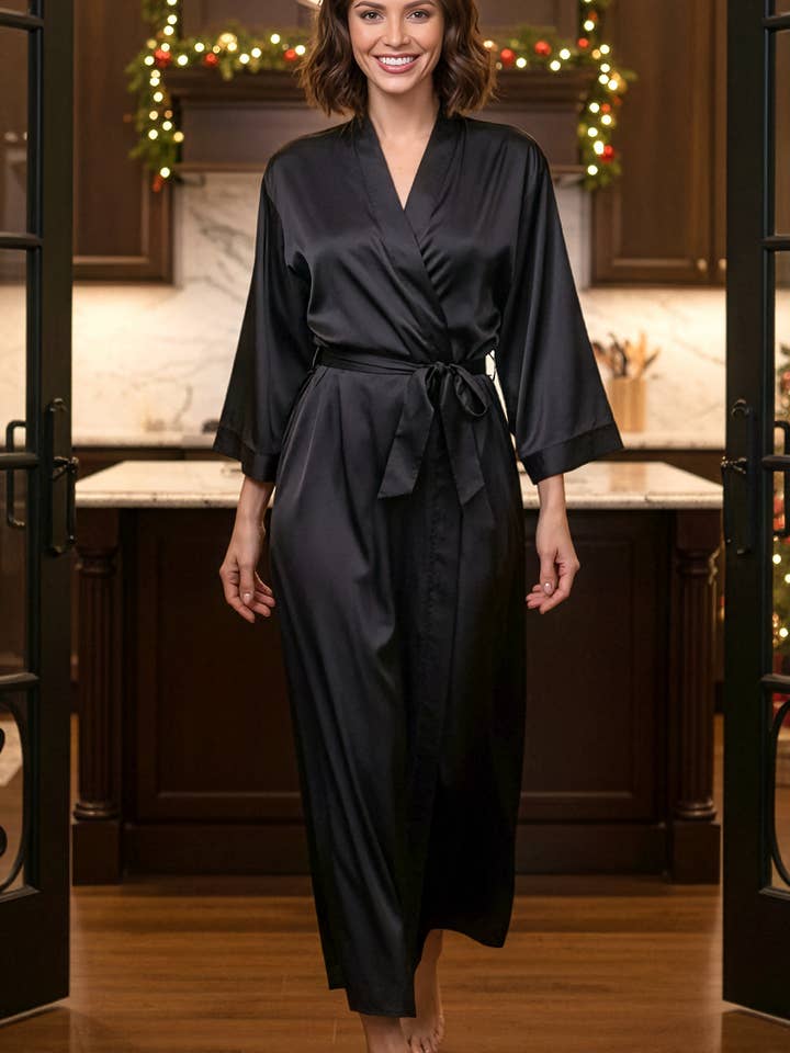 Colette Robe - Raso di Rayon Nero per la vendita all'ingrosso da parte di Everyday Ritual