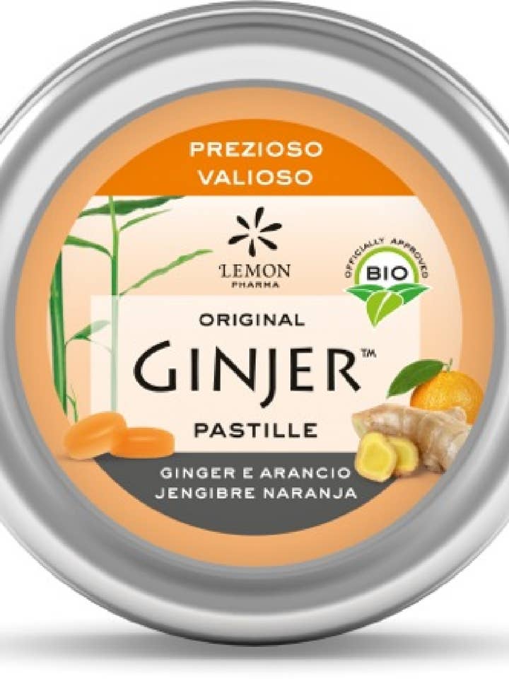 Eco-friendly Ginger-Orange Bio Tablets 8x40g for wholesale by Lemonpharma-Spain