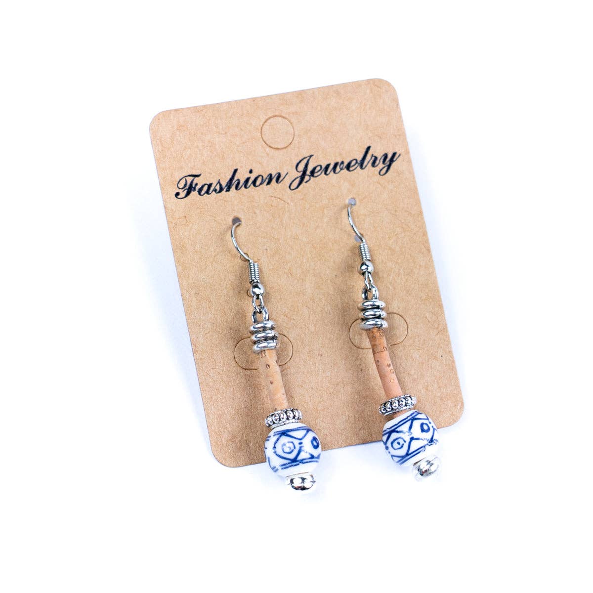 Meninas Bonitas Cork - Venta al por mayor Pendientes colgantes - Pendiente de corcho Pendientes originales hechos a mano para señora-ER-134-MIX-57