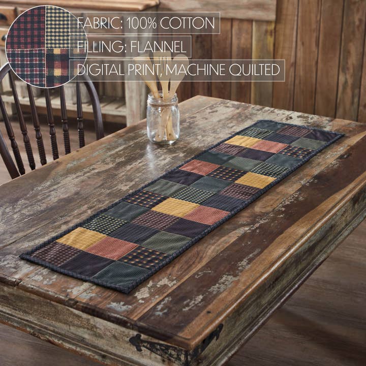 VHC Brands - Wholesale Table Runner - Heritage Farms Quilted Runner 12x48