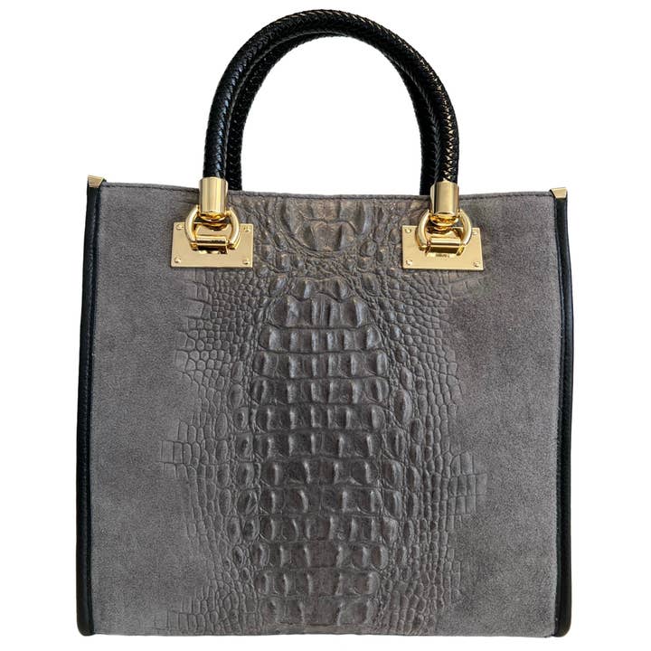 MODARNO - Wholesale Shoulder Bag - Women's - Modarno Women's shoulder bag - coconut print suede leather h8