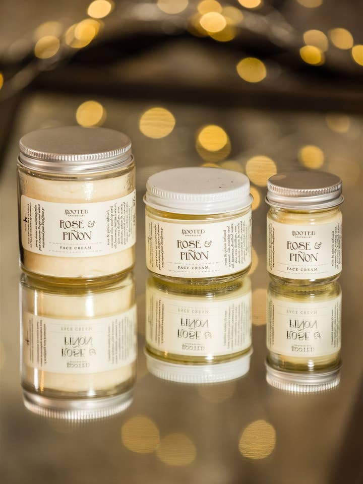 Rose + Piñon Face Cream for wholesale by Rooted Apothecary