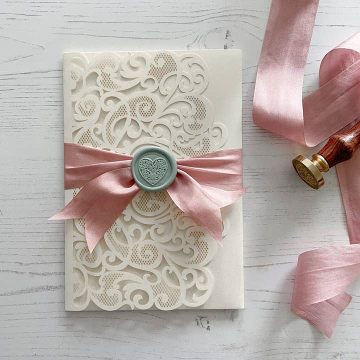 The Natural Paper Company - Wholesale Ribbon - Gift Wrapping - Silk Closed Edge Ribbon in Blush Pink | Fine Silk Ribbon