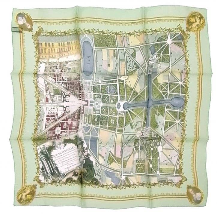 Brochier Soieries - Wholesale Head Scarf - Women's - Square 70 - Versailles - Plan of Versailles0