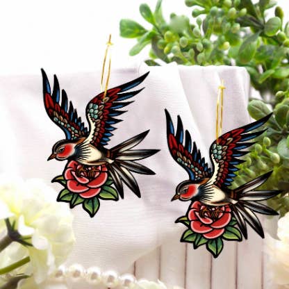 Aviator's Majesty Wooden Earrings for wholesale by HappyJewelrySupplies